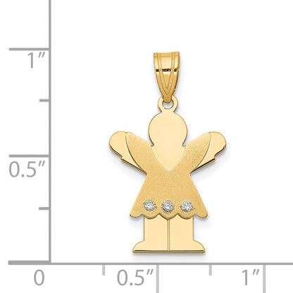 14K Gelbgold Anhänger für Kinder mit AA-Diamant