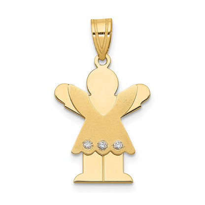 14K Gelbgold Anhänger für Kinder mit AA-Diamant