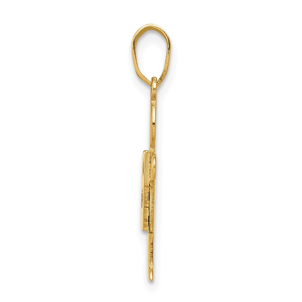 14K Gelbgold Diamant-Anhänger für Kinder