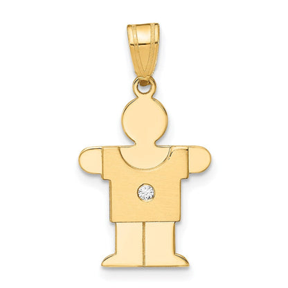 14K Gelbgold Diamant-Anhänger für Kinder