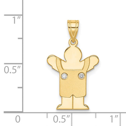 14K Gold Diamant-Anhänger für Kinder