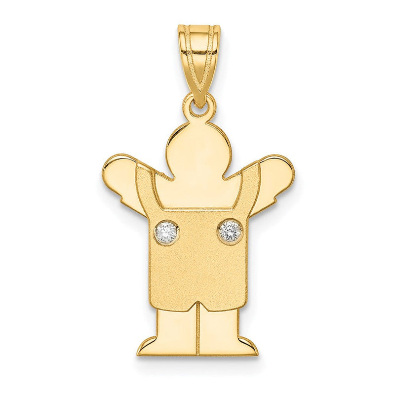 14K Gold Diamant-Anhänger für Kinder