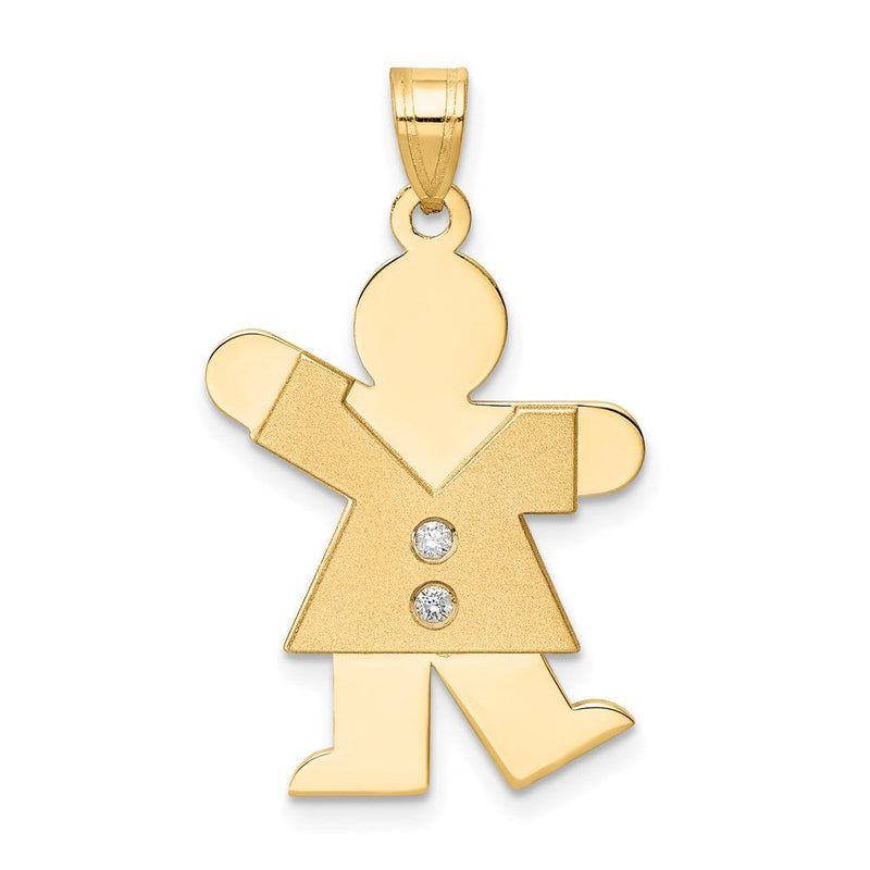 14K Kinderanhänger mit AA-Diamant