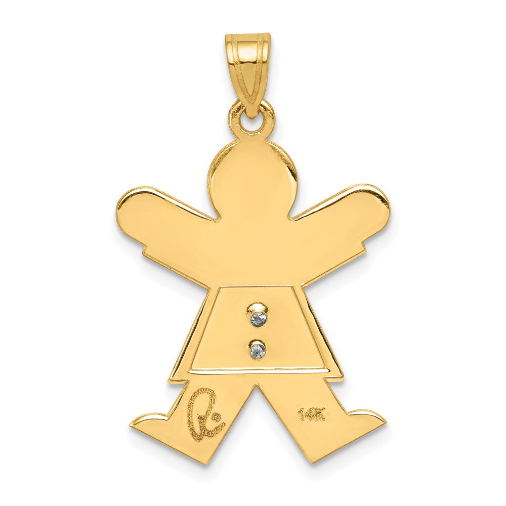 14K Diamant-Anhänger für Kinder