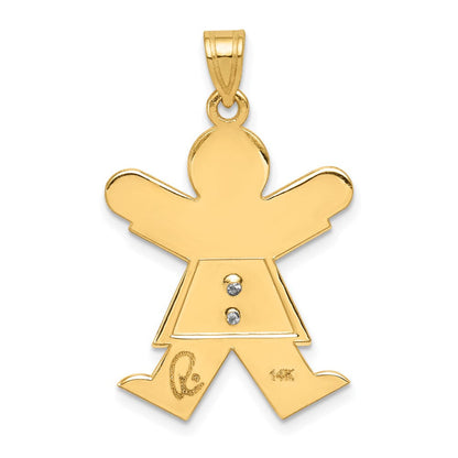 14K Diamant-Anhänger für Kinder