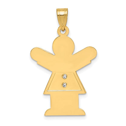 14K Gold Diamant-Anhänger für Kinder