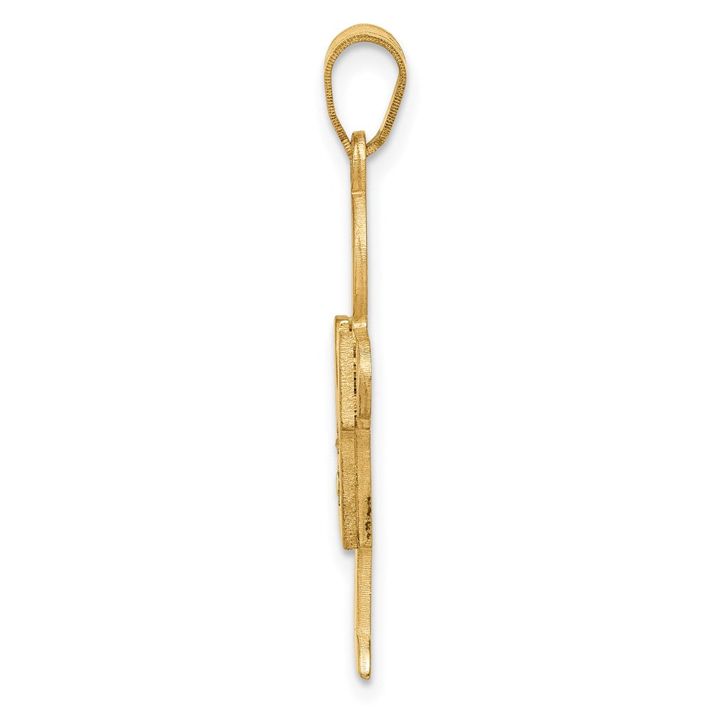14K Gelbgold Anhänger mit AA-Diamant für Kinder