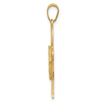 14K Gelbgold Anhänger mit AA-Diamant für Kinder