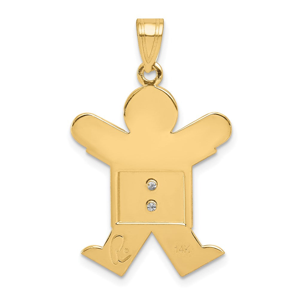 14K AA-Diamant-Anhänger für Kinder