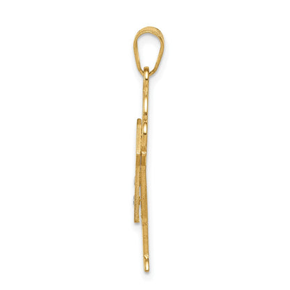 14K Gelbgold Diamant-Anhänger für Kinder