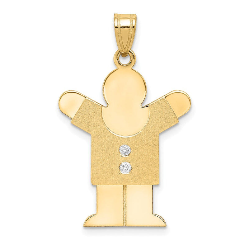 14K Gelbgold Diamant-Anhänger für Kinder