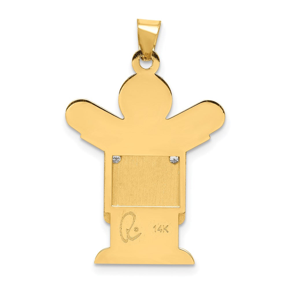 14K AA-Diamant-Anhänger für Kinder