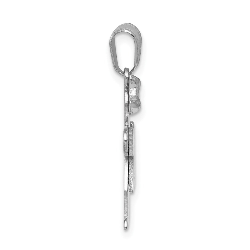 14K Weißgold Diamant-Anhänger für Kinder, AA-Qualität