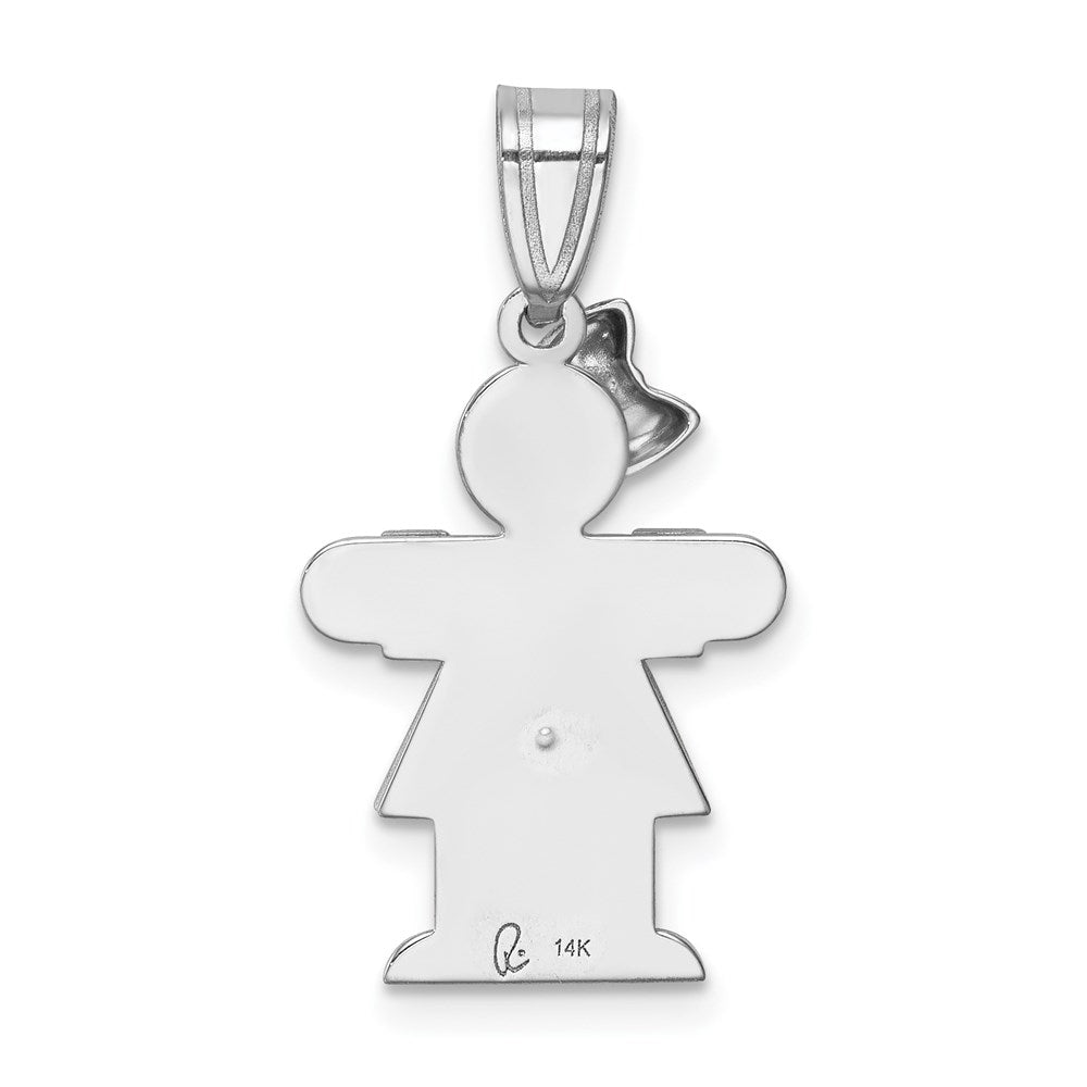 14K Weißgold Diamant-Anhänger für Kinder, AA-Qualität