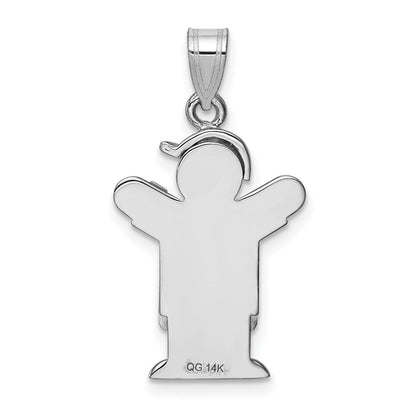 14K Weißgold Diamant-Anhänger für Kinder