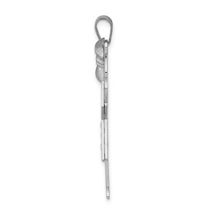 14K Weißgold Diamant-Kinderanhänger