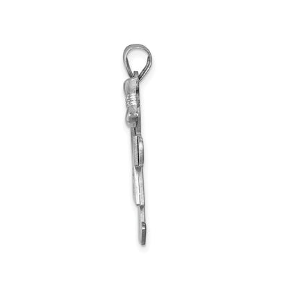 14K Weißgold Diamant-Kinderanhänger