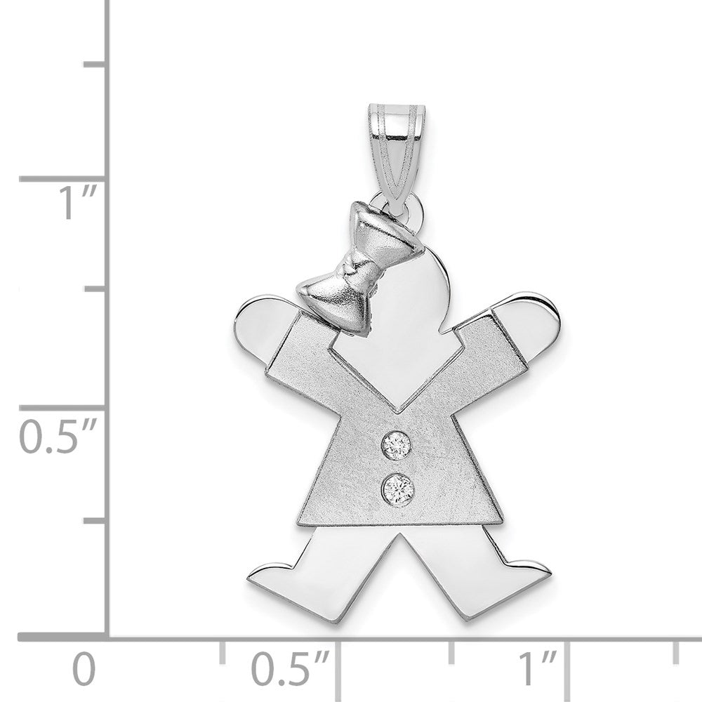14K Gelbgold Kinderanhänger mit VS-Diamant
