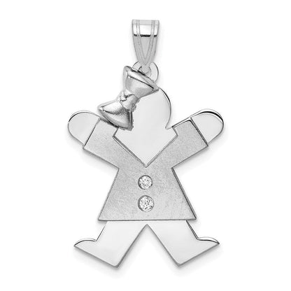 14K Gelbgold Kinderanhänger mit VS-Diamant