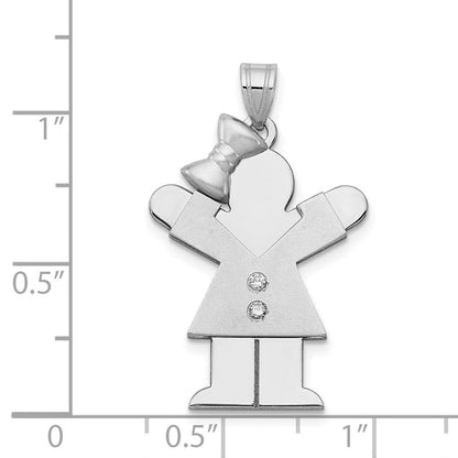 14K Weißgold VS Diamant-Anhänger für Kinder