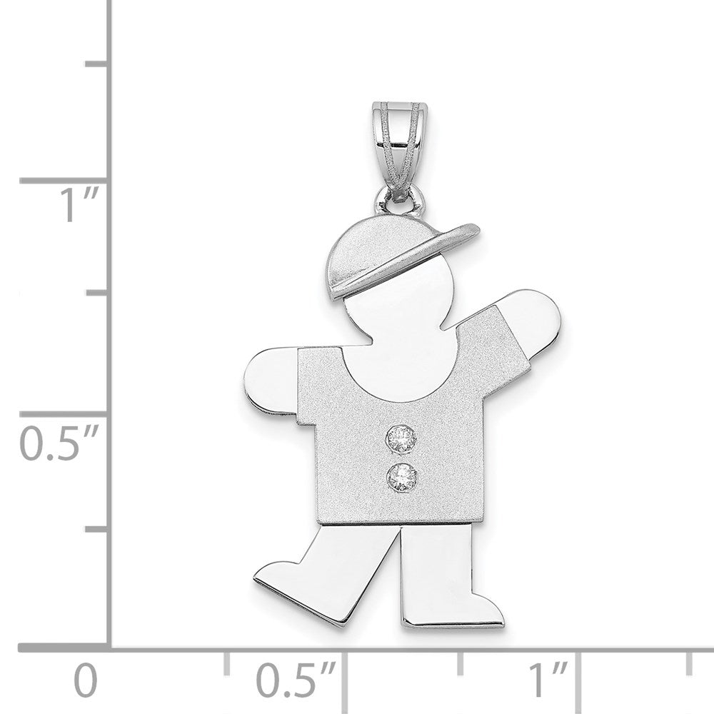 14K Weißgold VS Diamant Anhänger für Kinder