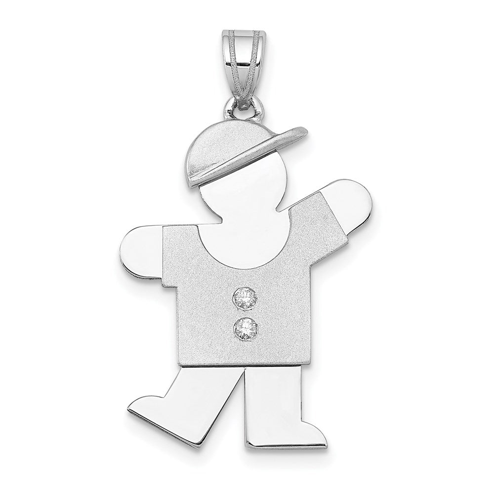 14K Weißgold VS Diamant Anhänger für Kinder
