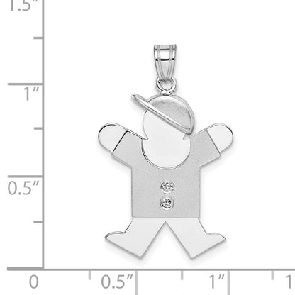 14K Weißgold Diamant-Anhänger für Kinder