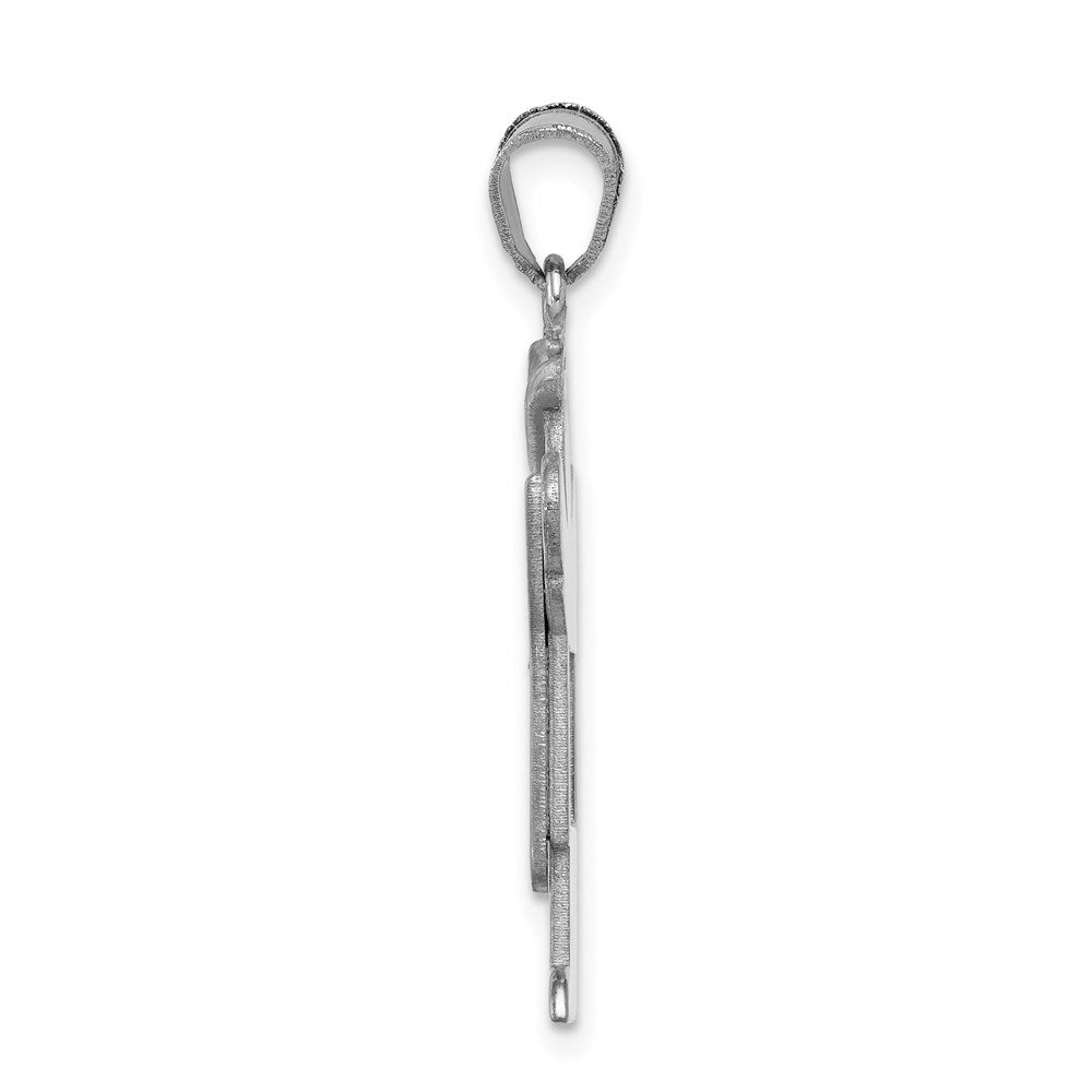 14K Weißgold Kinder-Anhänger mit AA-Diamant