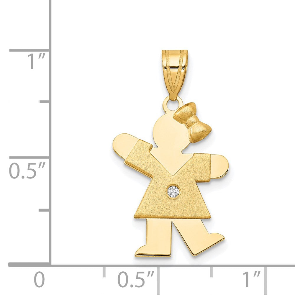 14K Diamant-Anhänger für Kinder