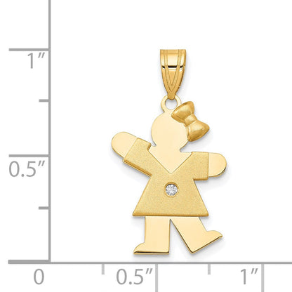 14K Diamant-Anhänger für Kinder