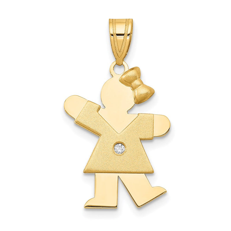 14K Diamant-Anhänger für Kinder