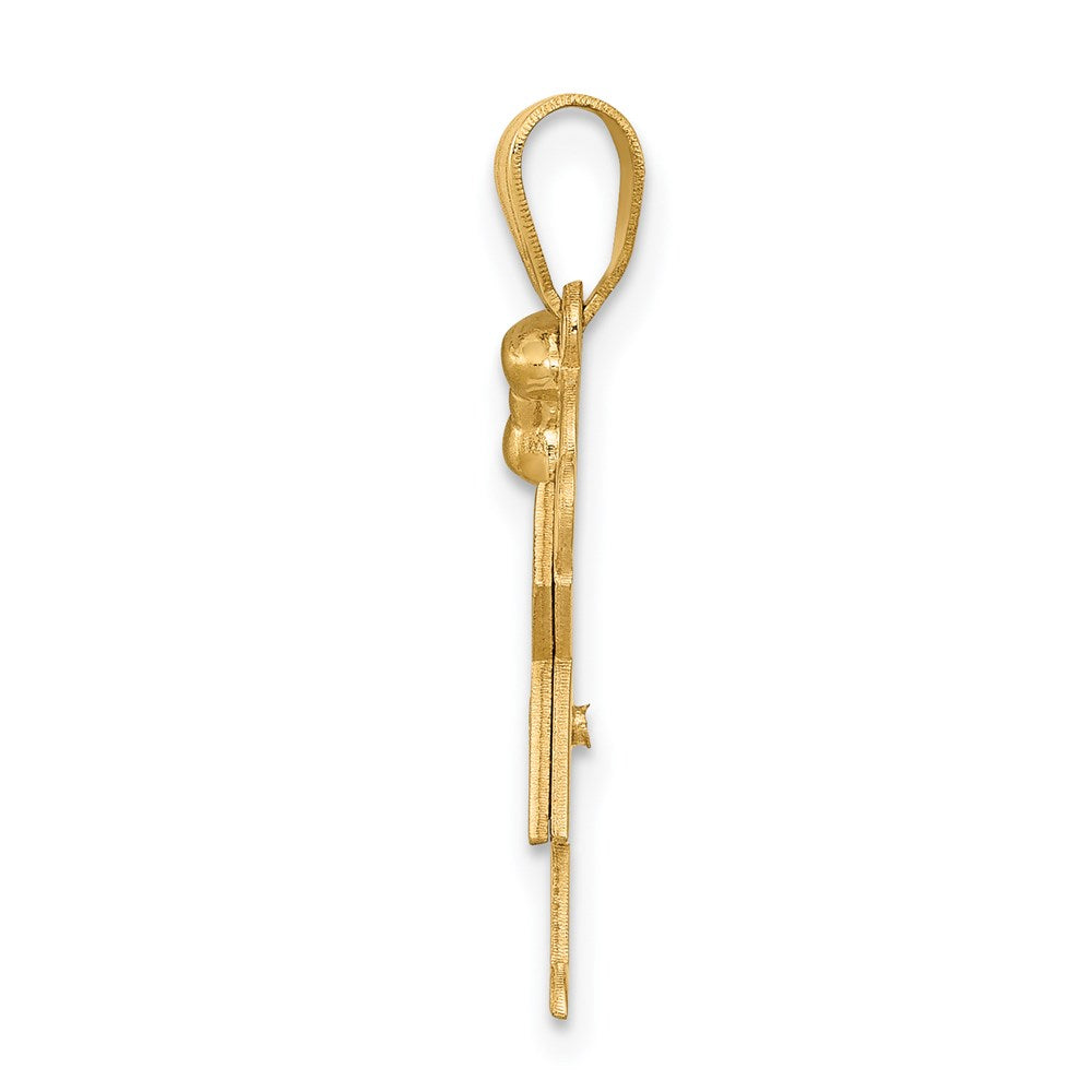 14K Gelbgold Diamant-Anhänger für Kinder