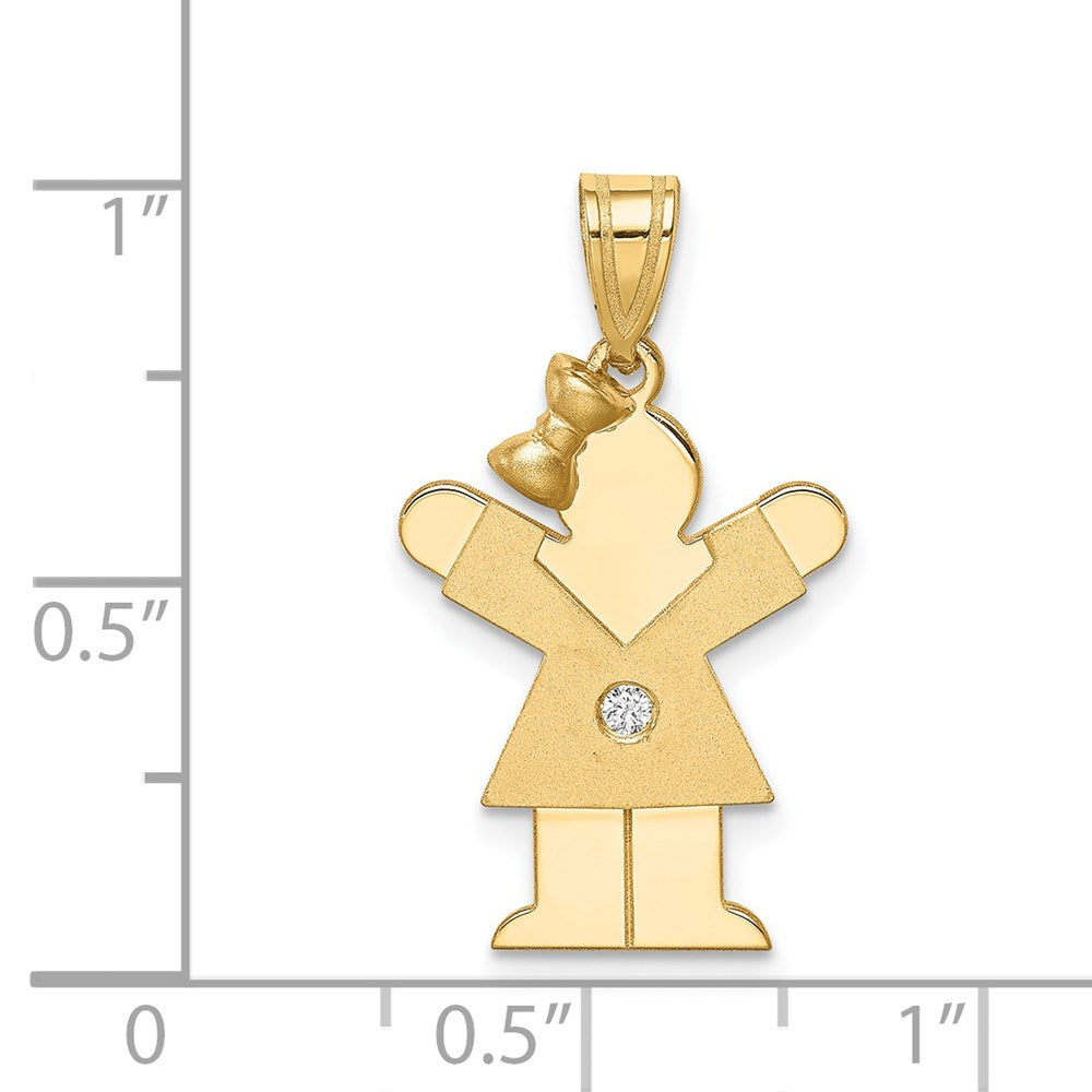 14K Gelbgold Diamant-Anhänger für Kinder