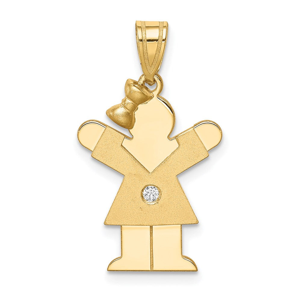 14K Gelbgold Diamant-Anhänger für Kinder