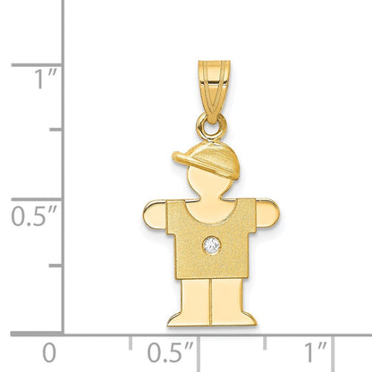 14K Diamant-Anhänger für Kinder