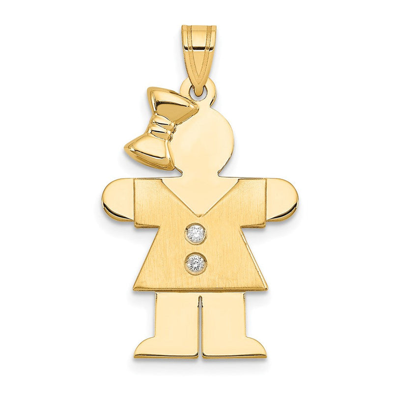 14K Kinderanhänger mit Diamant