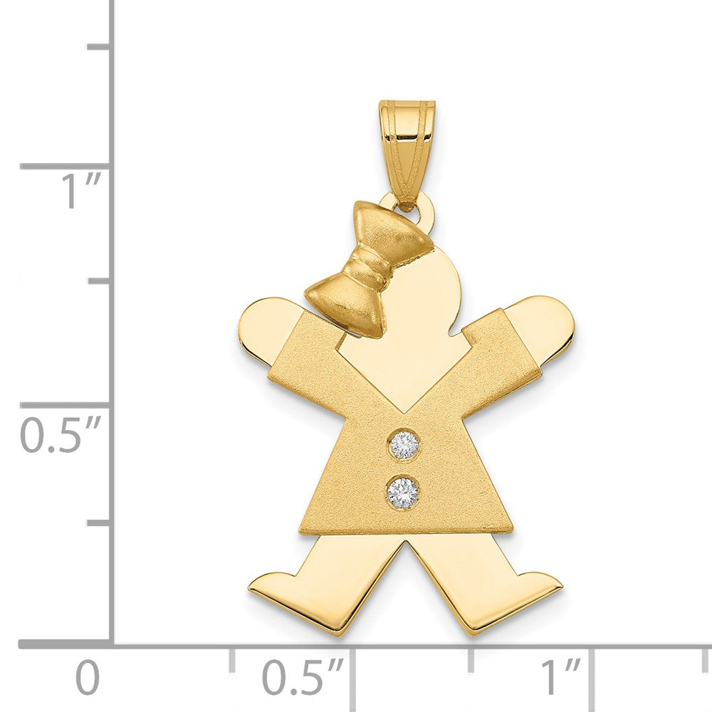 14K Diamant-Anhänger für Kinder