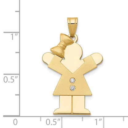 14K Gelbgold Diamant-Anhänger für Kinder