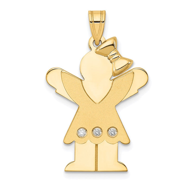 14K Gelbgold Diamant-Anhänger für Kinder