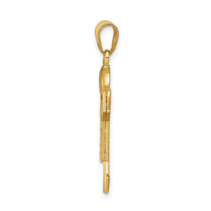 14K Gelbgold Diamant-Anhänger für Kinder