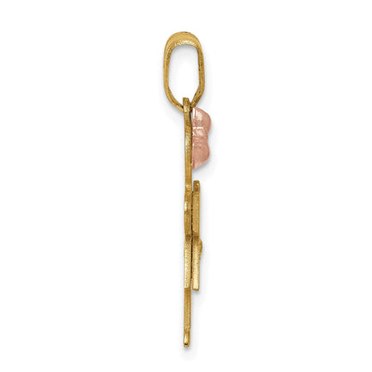 14K Bicolor Diamant-Anhänger für Kinder