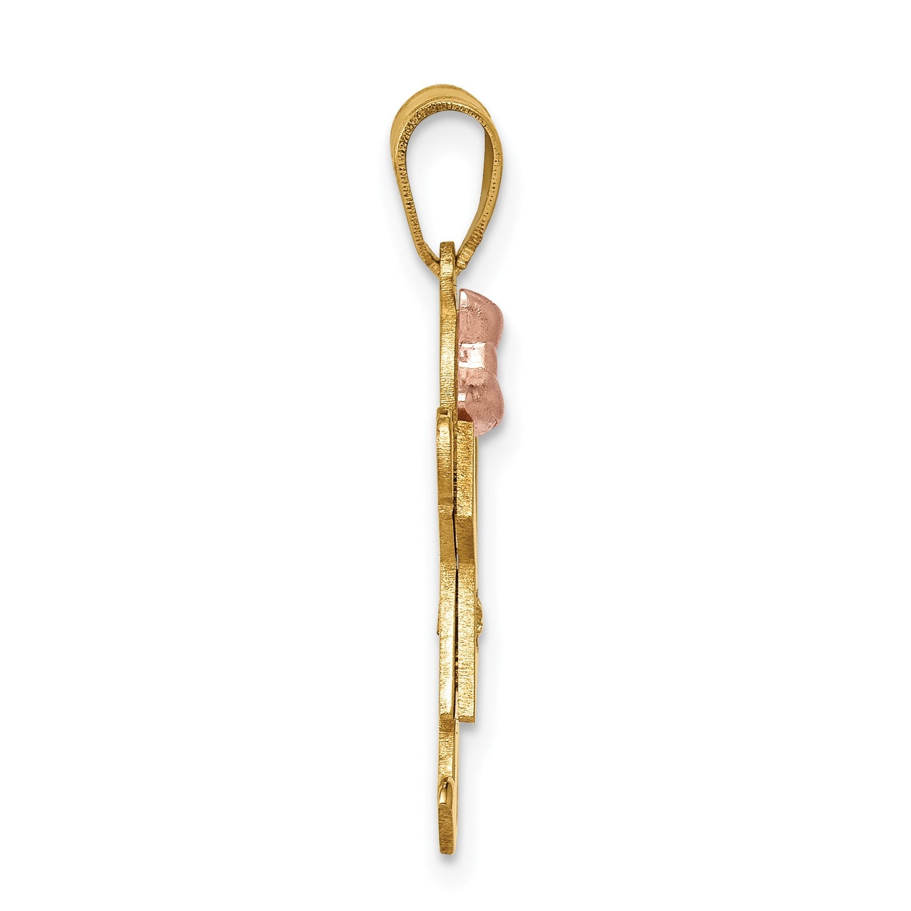 14K Bicolor Diamant-Anhänger für Kinder