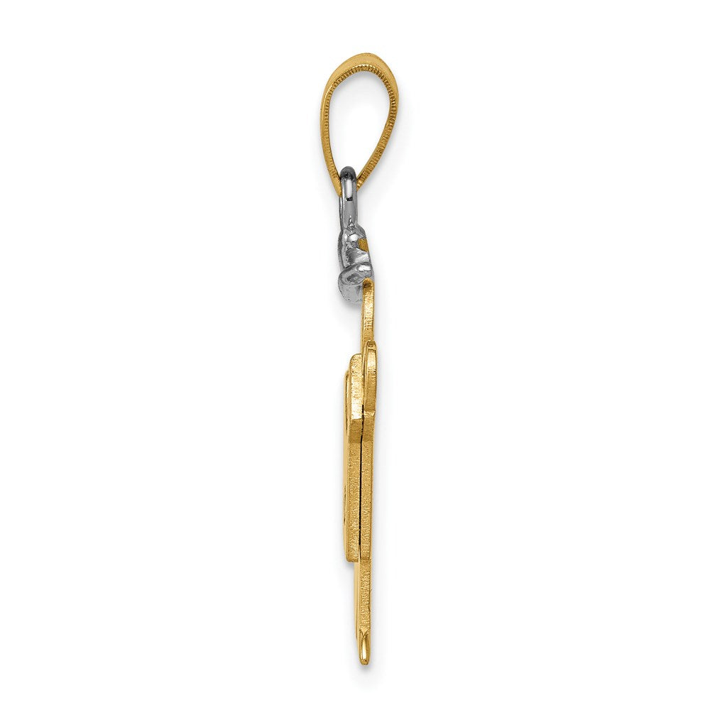 14K Bicolor Diamant-Anhänger für Kinder