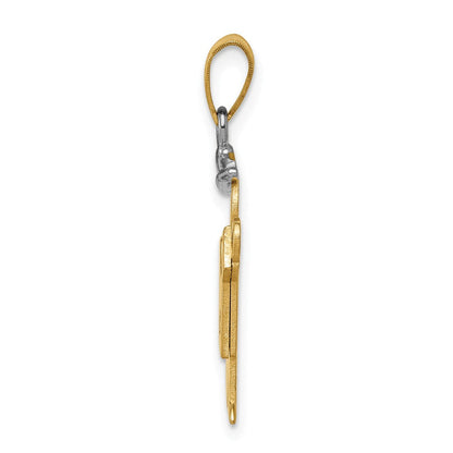 14K Bicolor Diamant-Anhänger für Kinder