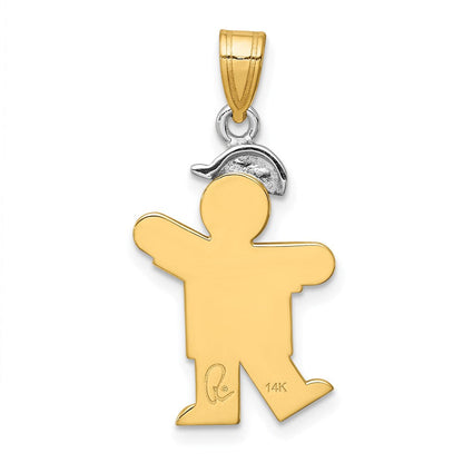 14K Bicolor Diamant-Anhänger für Kinder