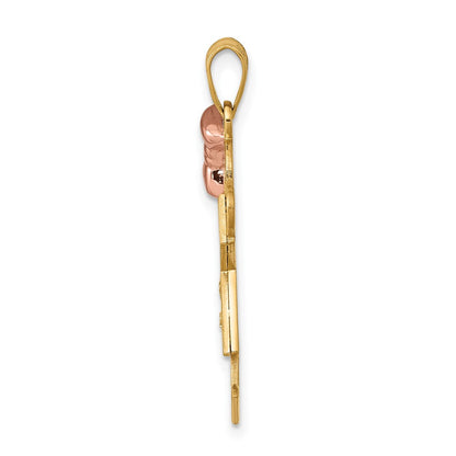 14K Bicolor Diamant-Anhänger für Kinder