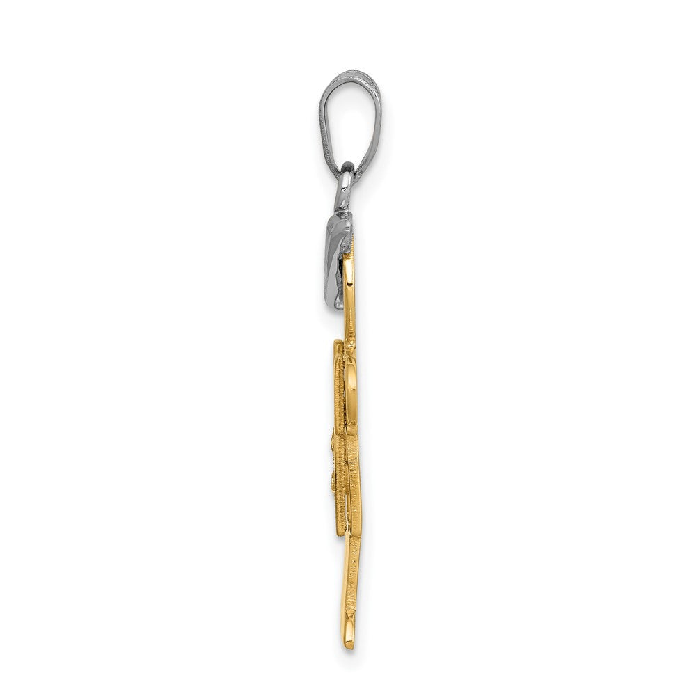 14K Bicolor Diamant-Anhänger für Kinder