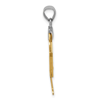14K Bicolor Diamant-Anhänger für Kinder, AA-Qualität