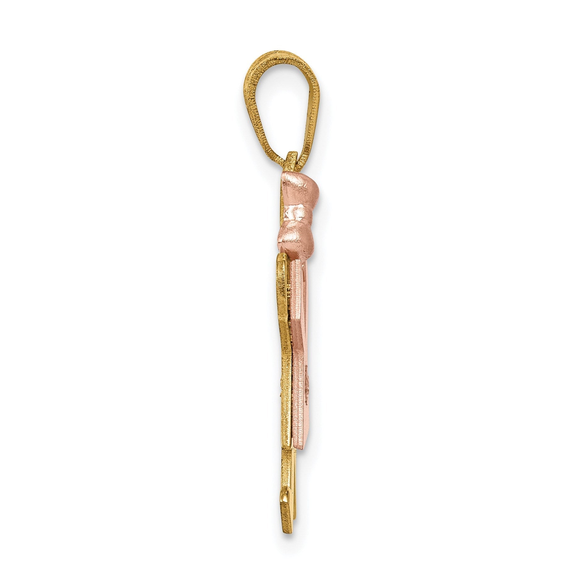 14K Bicolor Diamant-Anhänger für Kinder