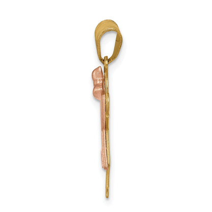 14K Bicolor Kinderanhänger mit VS-Diamant